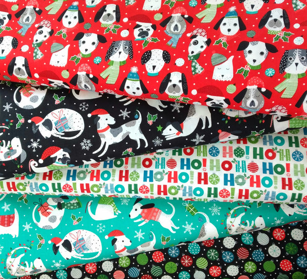 Santa Paws - Baubles by Northcott Fabrics 1/2yd Cuts