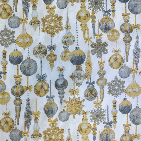 White Christmas - Baubles by Northcott Fabrics 1/2yd Cuts