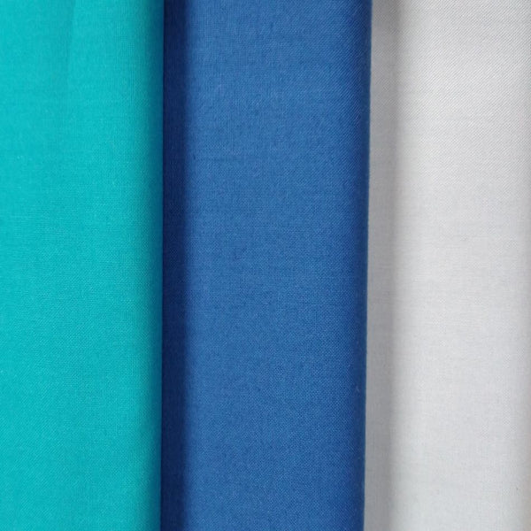 Colorworks Premium Solids by Northcott Various Colours - Blues 1/2yd Cuts
