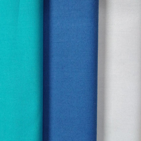 Colorworks Premium Solids by Northcott Various Colours - Blues 1/2yd Cuts