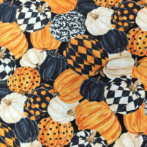 Black Cat Capers - Packed Pumpkins by Northcott 1/2yd Cuts