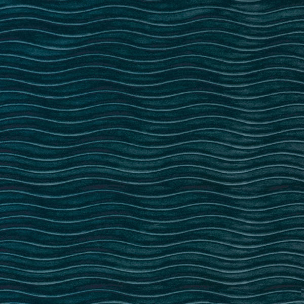 Raina Velvet - Prussian; Wavy Velvet Fabric in 7 Colour Ways Available in 1/2 Yard Cuts