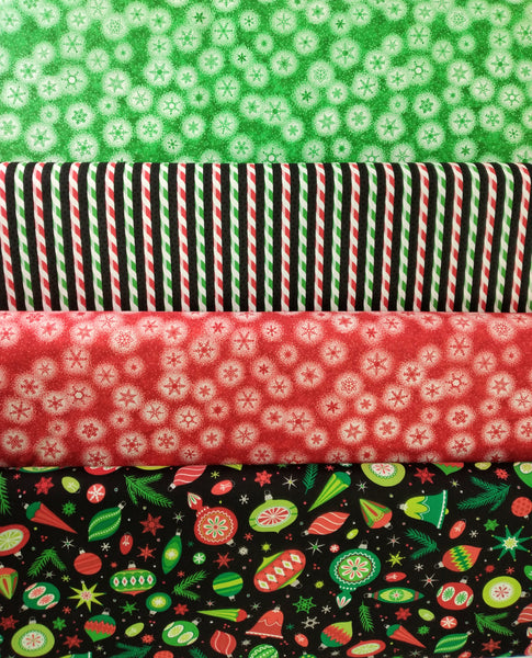 Christmas Magic - Frosted Flakes, Green by Patrick Lose for Northcott 1/2yd Cuts