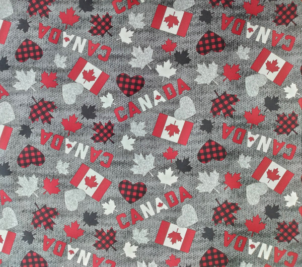 Canadiana - My Canada, Flags & Leaves by Northcott 1/2yd Cuts