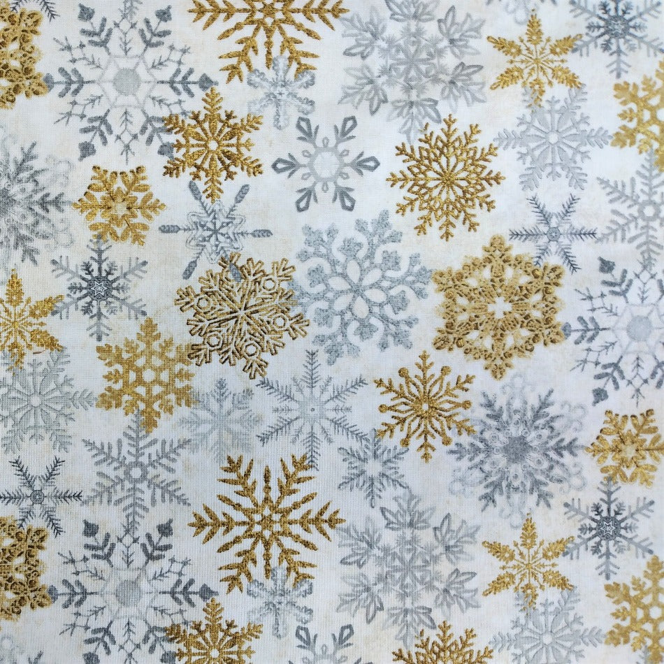 White Christmas - Snow Flakes by Northcott Fabrics 1/2yd Cuts