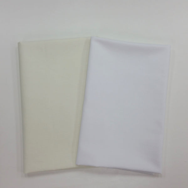 White OR Cream Solid Cotton Sateen
